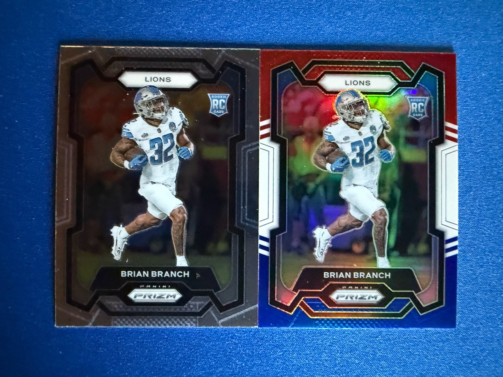 Brian Branch Detroit Lions 2023 Prizm 328 Red/White/Blue+base ROOKIEs - PWE