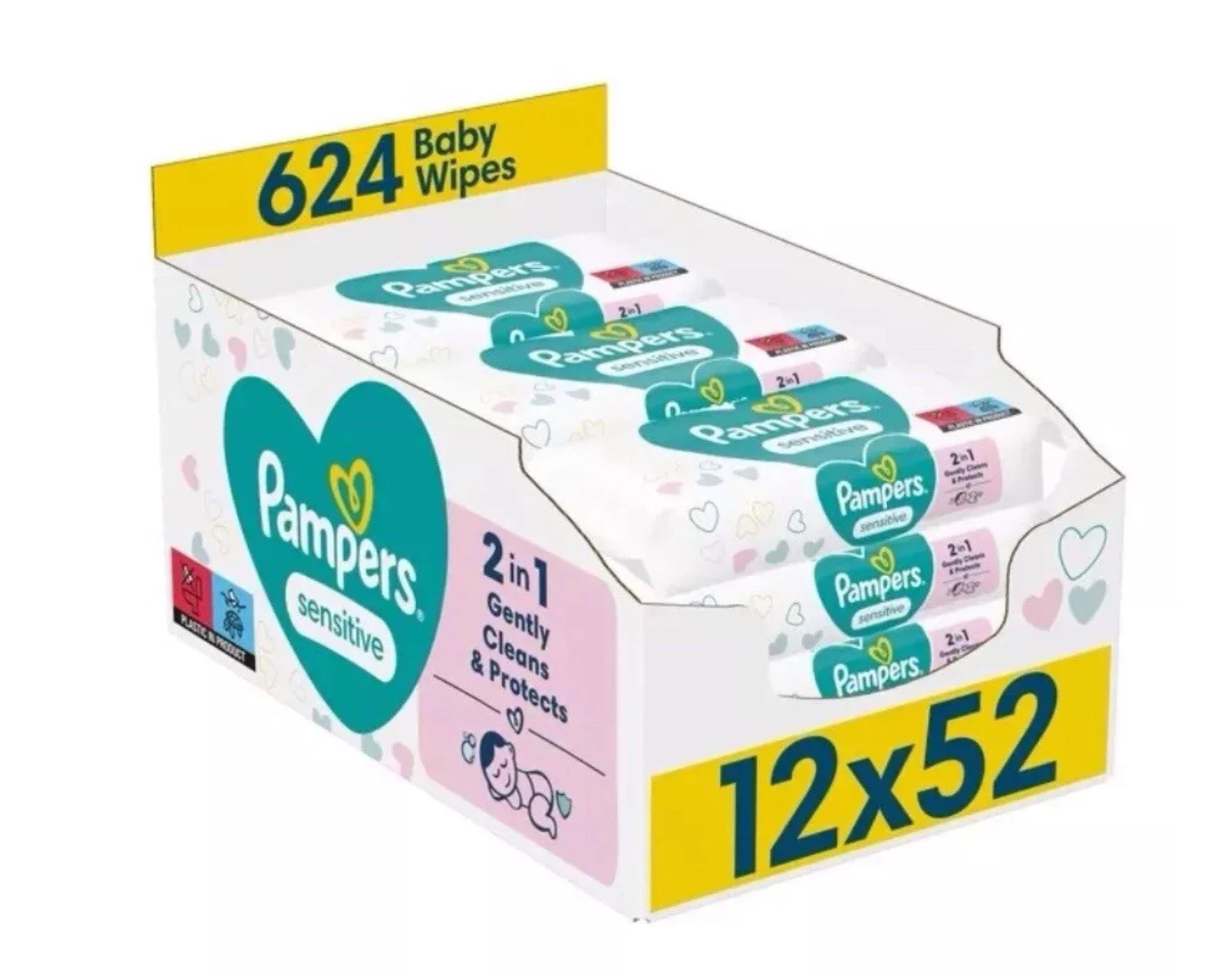 Pampers Sensitive Baby Wipes – 52pcs ( 24 Pack). ( 1248 wipes )
Opens in a new window or tab