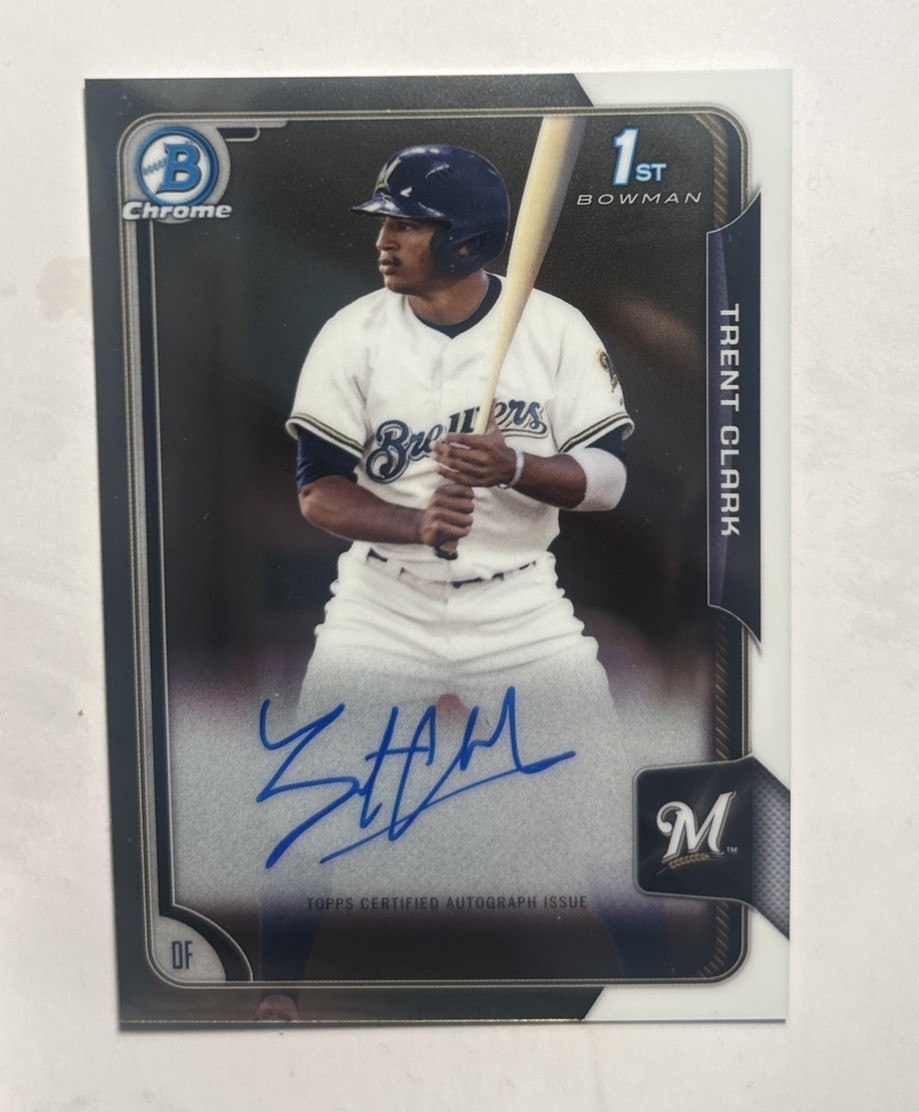 2015 Bowman Chrome Draft TRENT GRISHAM Clark auto RC 1st New York Yankees