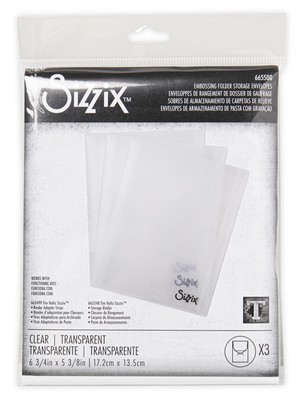 Sizzix Kunststoff Aufbewahrung Umschläge 3/Pkg von Tim Holtz - für Prägefolder 665500