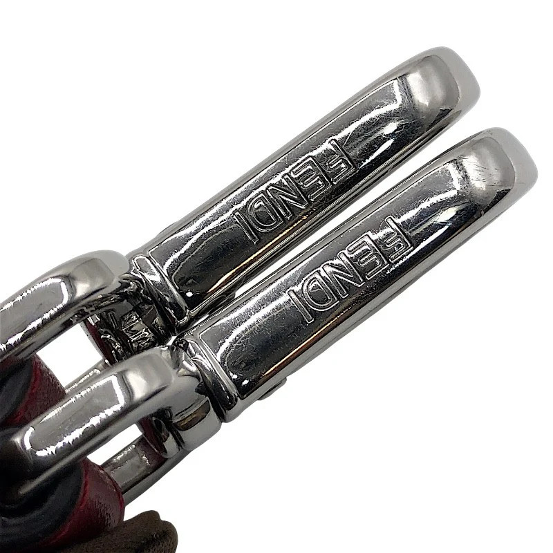 FENDI Montresor Mini 8BS010 Red Embossed Leather Shoulder Bag with Strap #OK3727 thumbnail 8