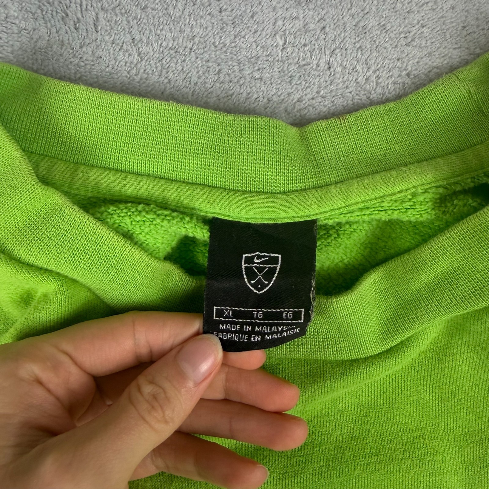 Vintage Nike Golf 2000's Y2K Green Spellout Oversized XL Pullover Sweatshirt image 5
