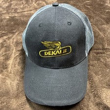 Dekalb Seed Snapback Baseball Hat Cap BlacK /Gray Mesh Yellow Wings Logo