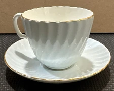 Vintage 1970s Adderley China H847 Light Blue Cup & Saucer HTF