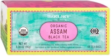 Trader Joe's Organic Assam Black Tea 48 Tea Bags ~ 1 Pack