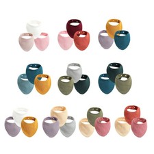 3PCS Infant Burp Cloths Drool Bibs Solid Color Baby Saliva Towel Soft Face Cloth
