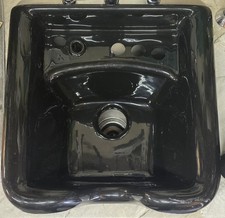 Pibbs 5350 Black ABS Plastic Salon Shampoo Bowl Backwash Sink Hair Spa Barber