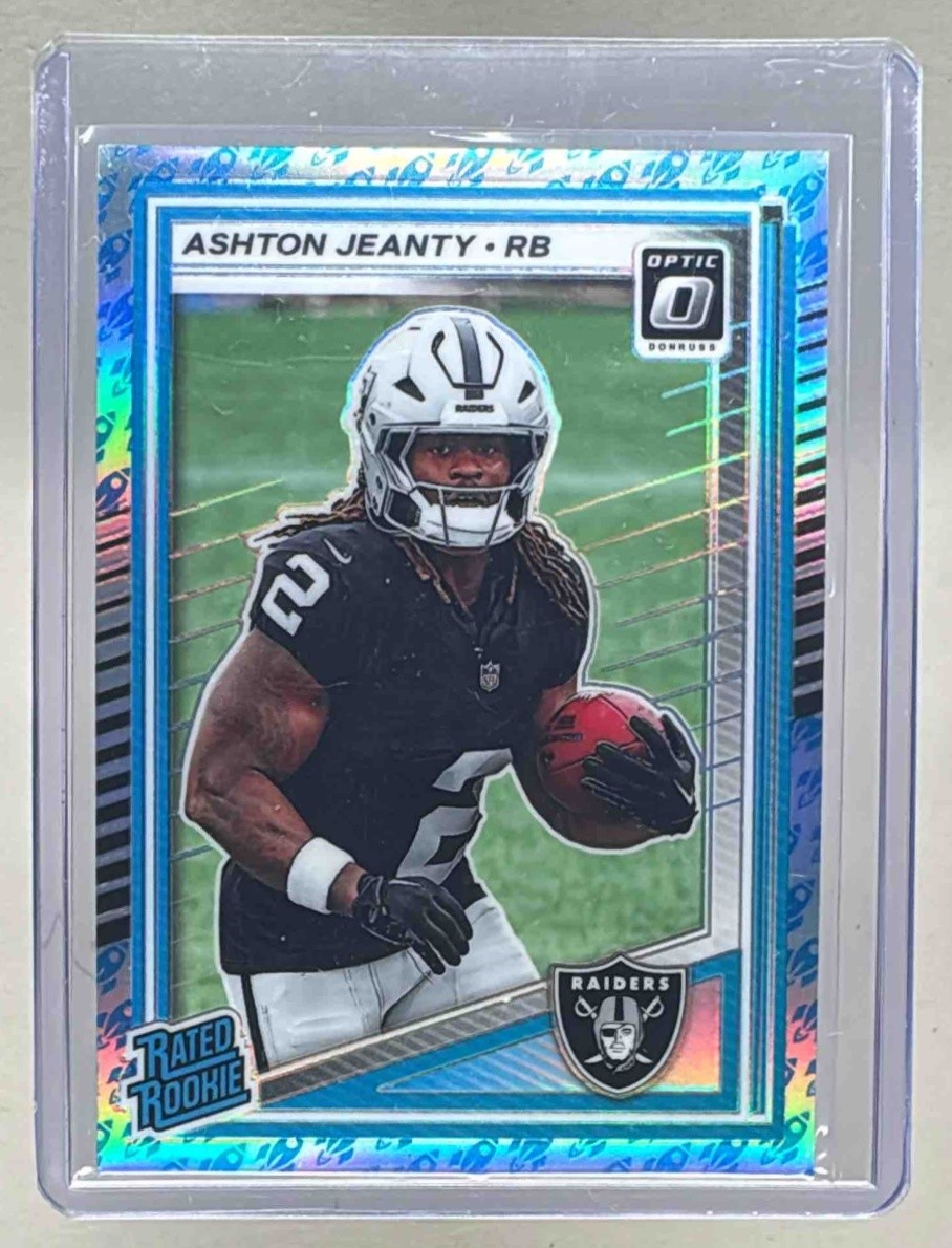 Ashton Jeanty 2025 Panini Donruss Optic #202 Rocket Prizm Rated Rookie