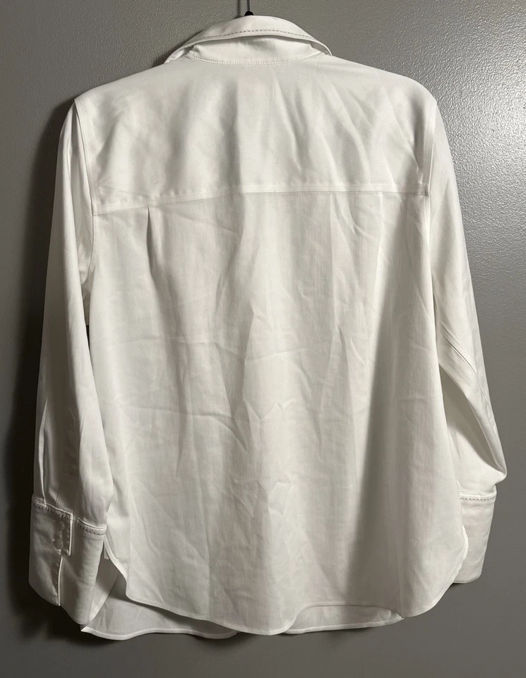 Blusa Chicos Blanca Negra Costura Manga Larga SIN HIERRO CHIC ELÁSTICA Talla 2 Foto 2 de 4