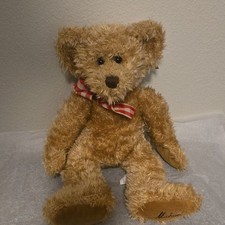 Russ Berrie P.D. Collections Brown Plush Teddy Bear Red Gingham Bow