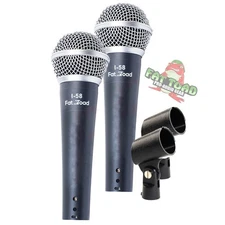 Cardioid Dynamic Vocal Microphones - Singing Handheld Recording Studio Mic PACK