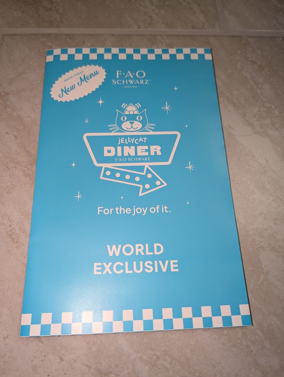 Jellycat Authentic NYC FAO Schwarz Diner Menu. Fast Shipping! | eBay