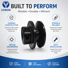 Single groove Pulley 50mm shaft size 14mm for electric motor Cast Iron Made