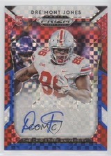 2019 Panini Prizm Draft Picks Red White & Blue 6/99 Dre'mont Jones #209 Auto xp6