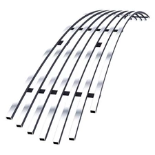 For Dodge Charger 15-19 APG 1-Pc Polished 8x6 mm Horizontal Billet Bumper Grille