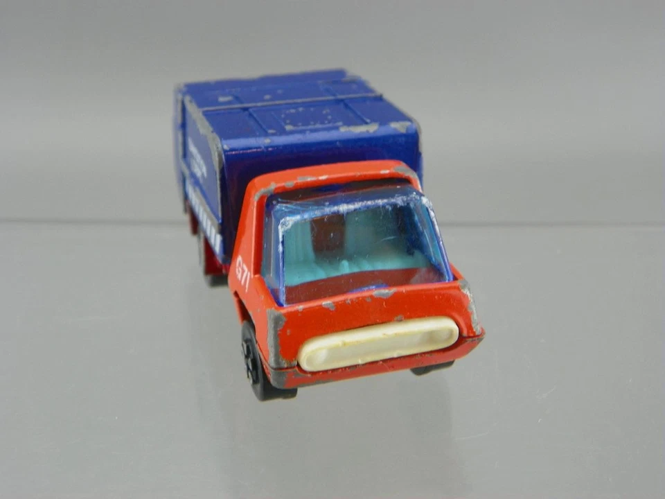 Vintage 1970s Playart Diecast 1/64 Orange Blue Waste Sanitation Garbage Truck HK - Image 3 of 4