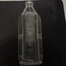 Vintage 1940s Pyrex Glass Baby Nursing Feeding Bottle 8 oz 6 Sided Narrow Neck