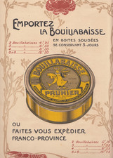 Paris, Reklame-Plakat Restaurant Prunier, Emportez La Bouillabaisse, Jugendstil