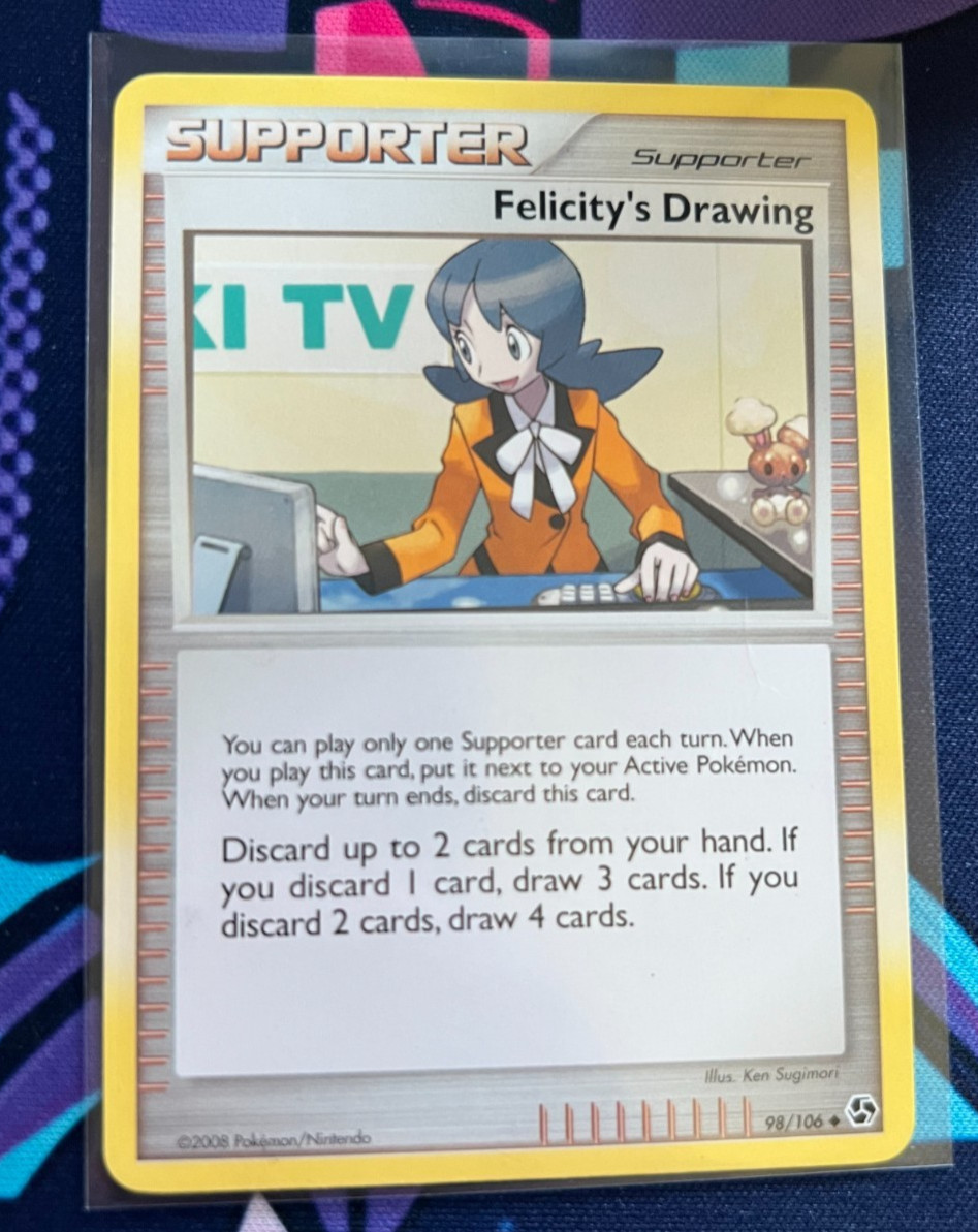 Felicity's Drawing 98/106 Diamond & Pearl Great Encounters Pokemon Card LP
