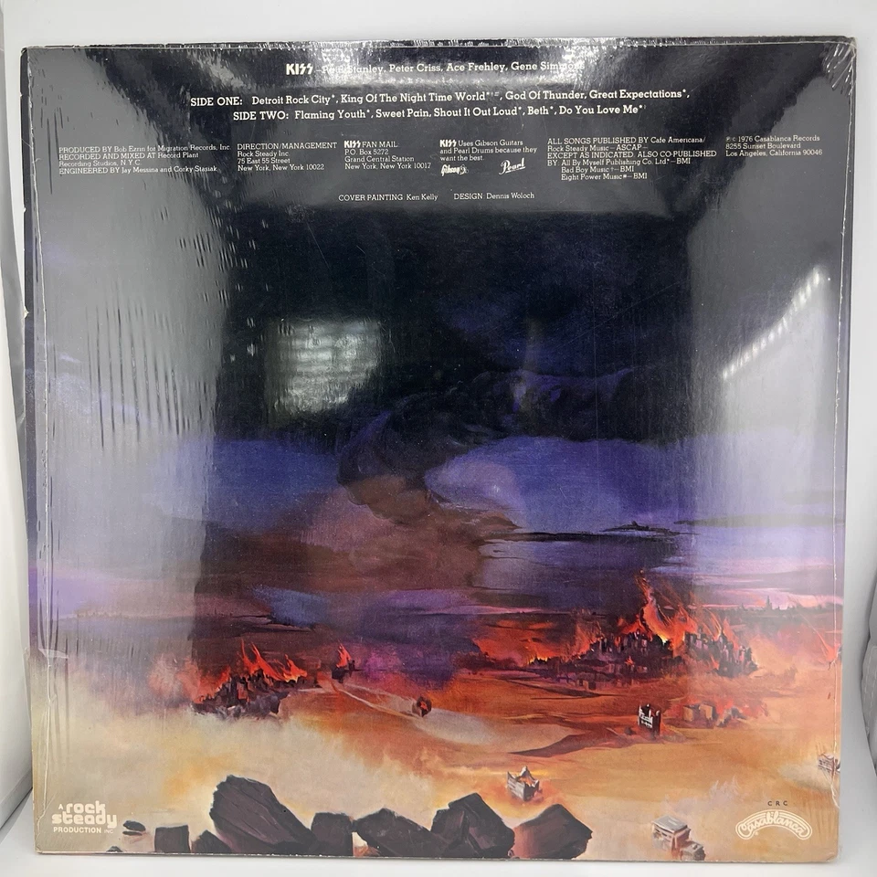 1976 Kiss Destroyer Club Edition CRC Blue Label Hard Rock Stereo LP Vinyl Foto 2 de 4