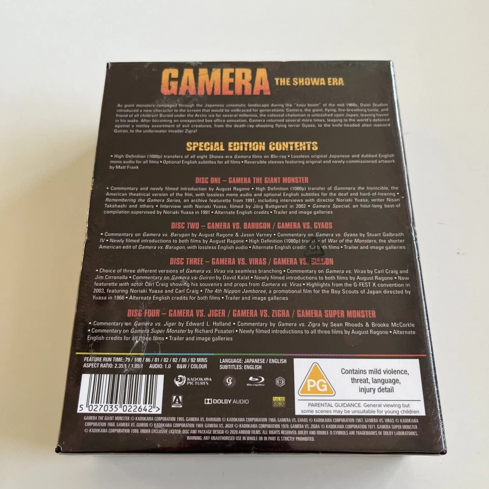 Gamera: The Showa Era  (Blu-ray, 2020) Arrow Special Edition Box Set New/Sealed - Image 2 of 4