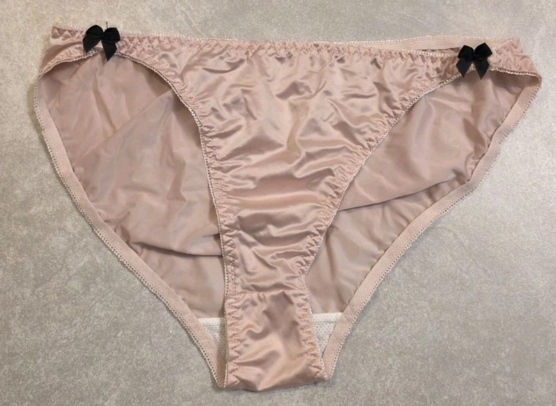 Sexy Satin Bikini Bow Sides Panties Pink XL