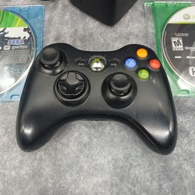 Microsoft Xbox 360 Slim Model 1439 250 GB +Cords +Controller +2 Games - Tested