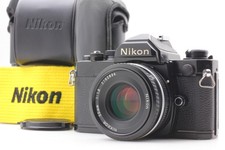  Near MINT Nikon FM SLR 35mm Film Camera Black w/ 50mm f/1.8 Ai-s From JAPAN