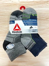Reebok® Kids Pro Series Cotton Ankle winter Socks, 6-Pack size L 4-10