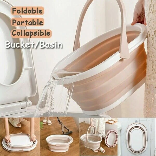 Faltbar Tragbar Wasser Eimer Übergröße Plastik Zusammenklappbar Einfach Zu Lager - Bild 2 von 4