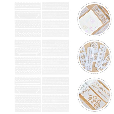  3 Sets Kind Scrapbooking-Zeichnungsvorlagen Für Buchstabennummern