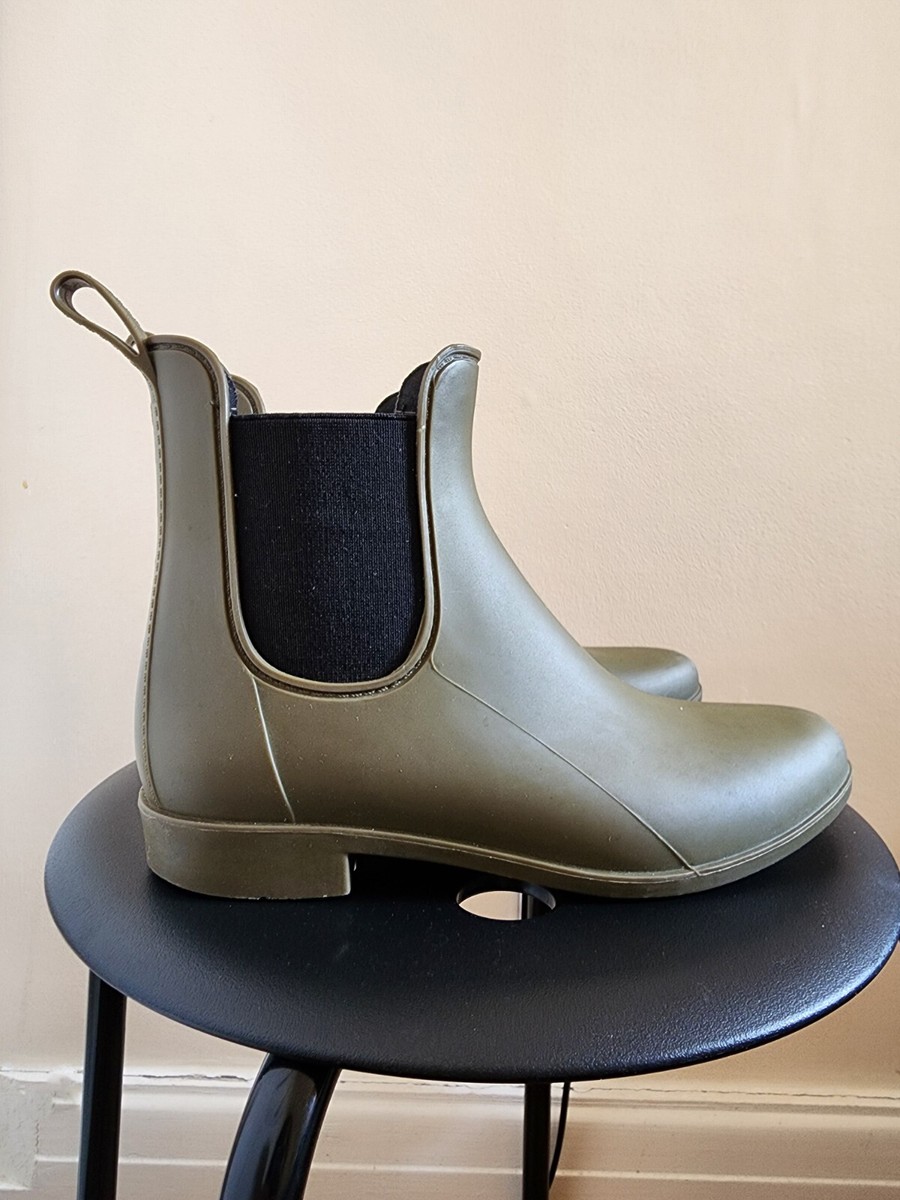 Mercantile Chelsea Rain Boots Matte Olive,Mildly used, Size