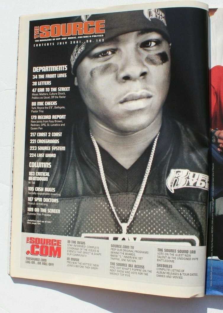 Vtg The Source July 2001 No 142 Music Artist Hip Hop Rap