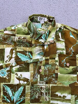 Vintage The Wind Skin Shirt Men's XL Green Long Sleeve Lightweight Image Print