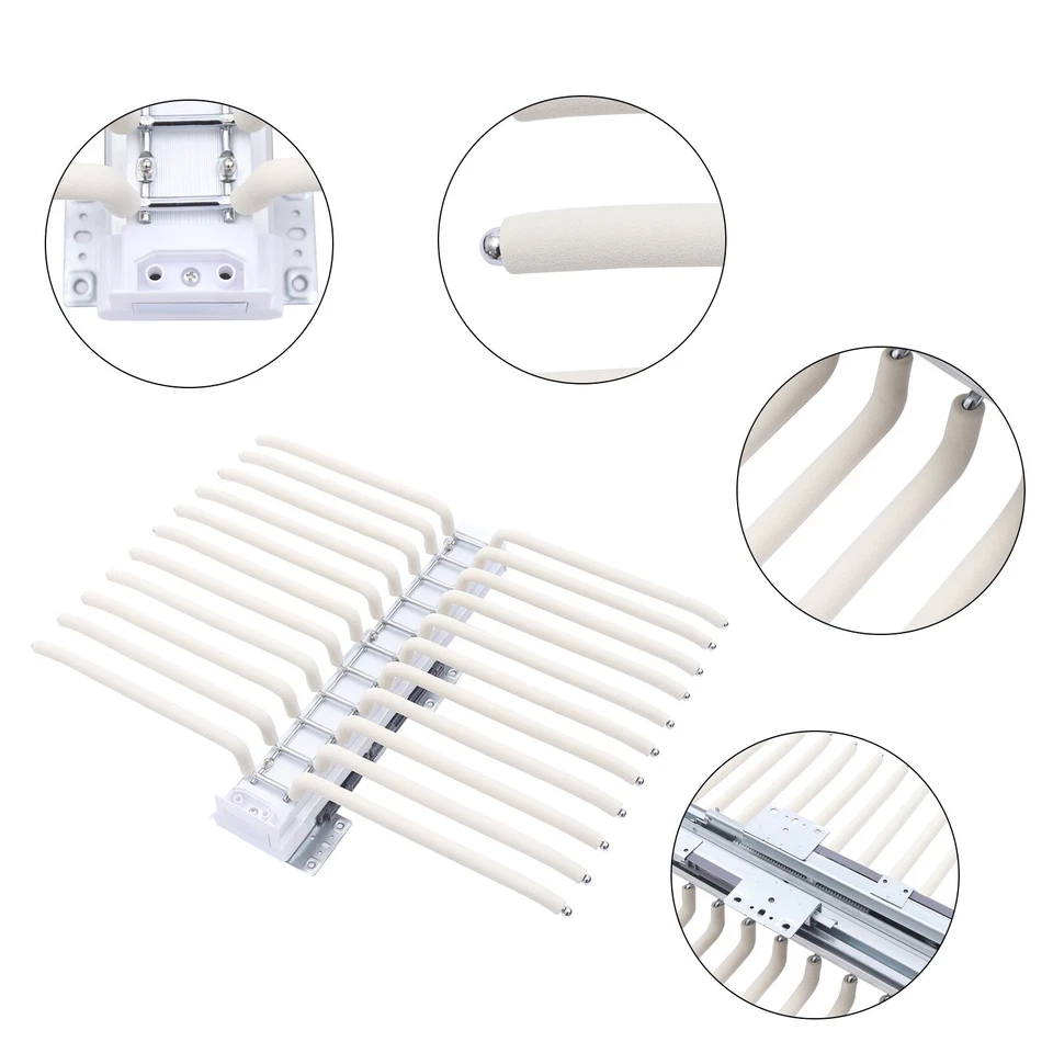 22 руки брюки стойка выдвижной из нержавеющей стали брюки стойка шкаф брюки вешалка бежевый - Изображение 2 из 4