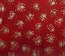 Fabulous Felines Laurel Burch red gold paw prints cat Clothworks fabric
