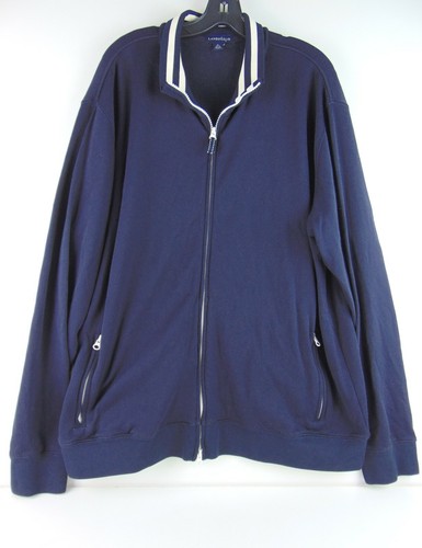 Lands End Blue Full Zip Athletic Jacket XL 46-48 - 第 1/10 張圖片