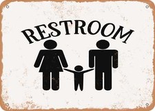 METAL SIGN - Restroom - Vintage Look Sign
