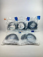 x(5) CABLE MATTERS 5PK CAT6 UTP ETHERNET CABLE BLACK 10FT  P/N 160001-BLK-10x5