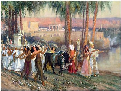 Egyptian Procession People Tile Mural Kitchen Bathroom Backsplash Marble Ceramic