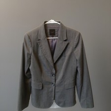 The Limited Collection Women Two Button Medium Gray Lined Blazer Jacket Size 8