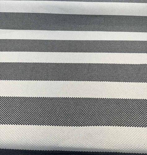 Sunbrella Cinta Coal Rib Bar Stripe Heavy Outdoor Upholstery Fabric By the yard - Picture 3 of 5