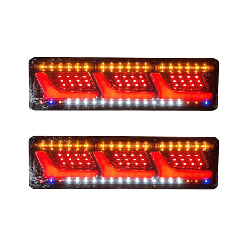 Kit de lámpara indicadora de señal de giro de freno de remolque con luz trasera LED para camión de 2 piezas Foto 3 de 4