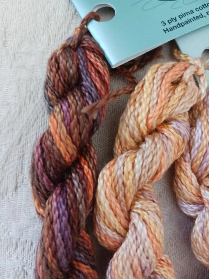 Watercolours By Caron Handpainted Pima Cotton Thread Floss Papaya Burnt Toast 3 - Image 3 of 4