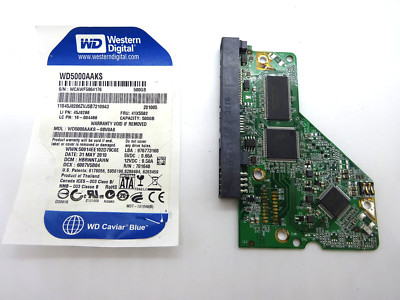 WESTERN DIGITAL 500GB WD5000AAKS-08V0A0 HDD SATA FESTPLATTEN PLATINE #FS26