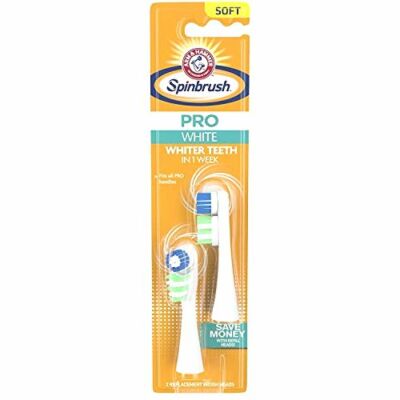 Arm & Hammer Spinbrush Pro Series White Electric Toothbrush Replacement Brush He