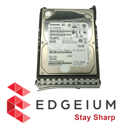 CISCO 300gb 10000rpm SAS HDD 12gbps Sff Hot Swap w/ Tray UCS-HD300G10K12N - 第 1/1 張圖片