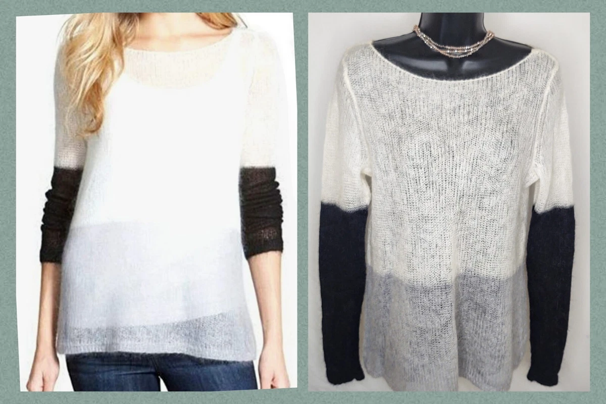 Eileen fisher color block sweater sale