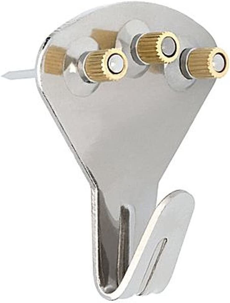 Project Basics Flat Picture Hanger, Chrome Plated (2 Pack)