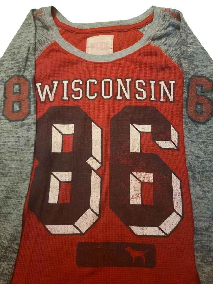 Pink Women's Medium University Of Wisconsin Badgers Madison Thermal  - Image 2 of 4